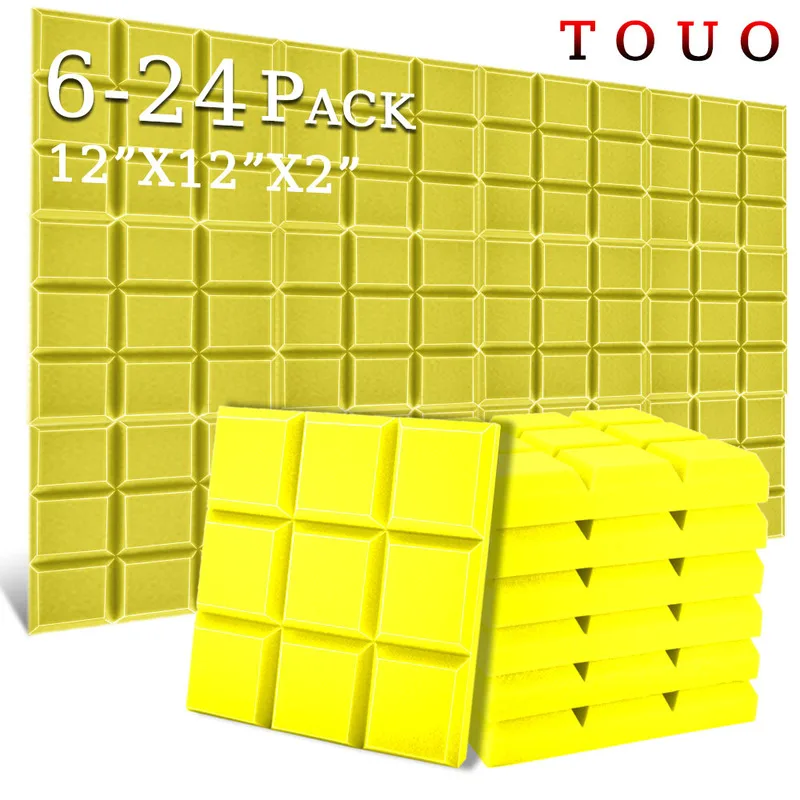 Акустическая пена TOUO 6/12/24 шт. потолочный звукостойкий материал со скошенными