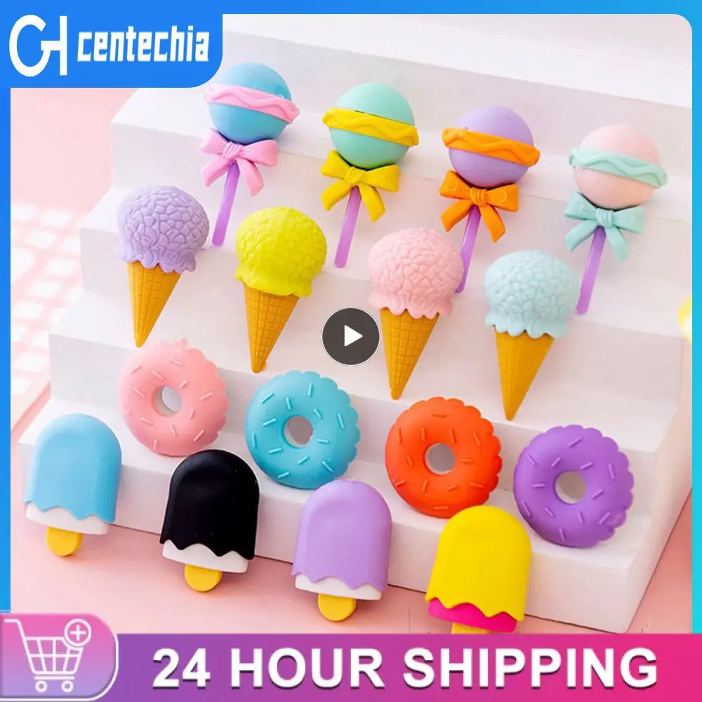 

Boxed Learning Stationery Eraser Non-toxic Dessert Eraser Cute Cartoon Eraser Stationery Tpr Student Children Prize Gift Durable