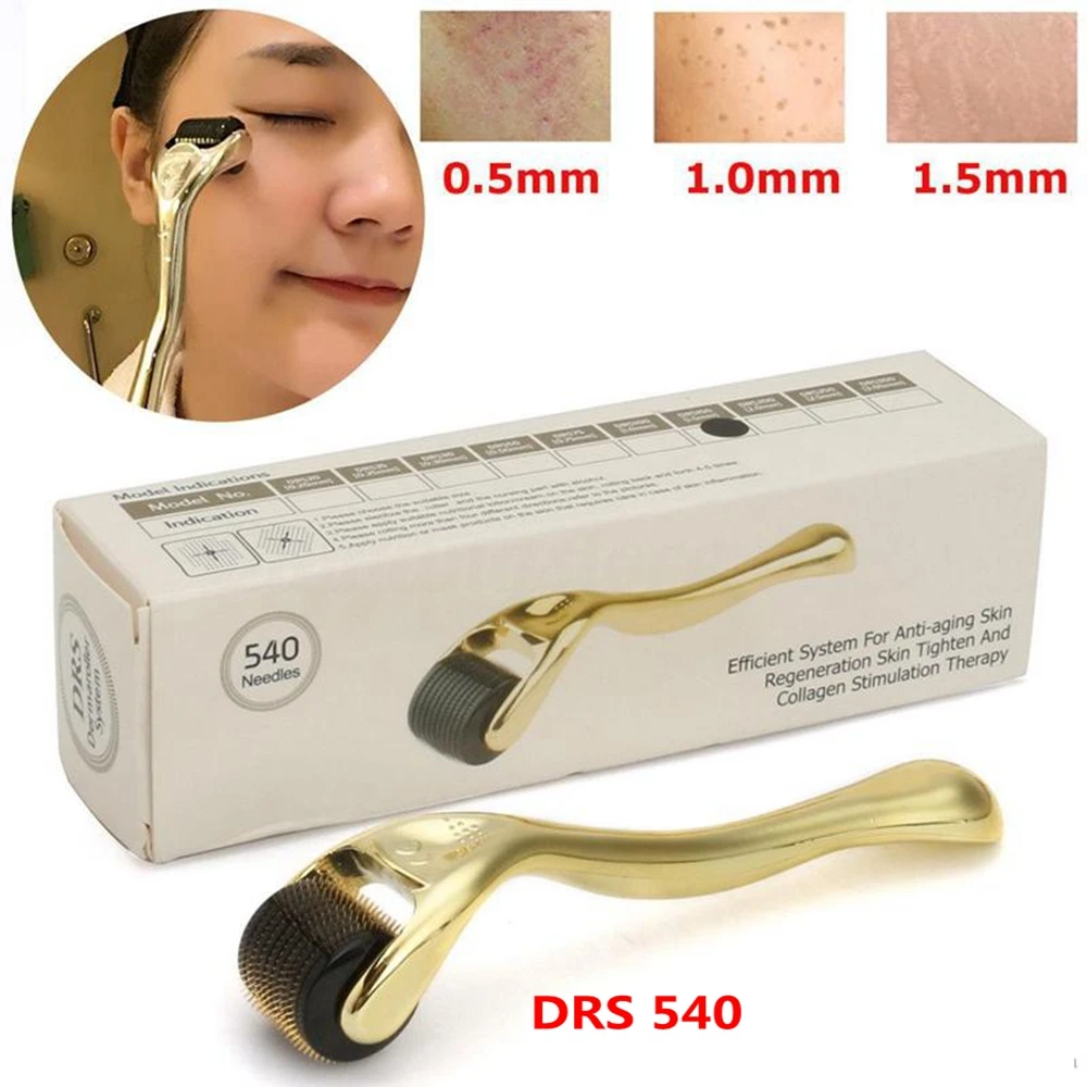 

540 Needles Micro Needle Roller Grade Titanium DRS Derma Roller Face Lift Wrinkle Removal Anti Hair Loss Treatment CE