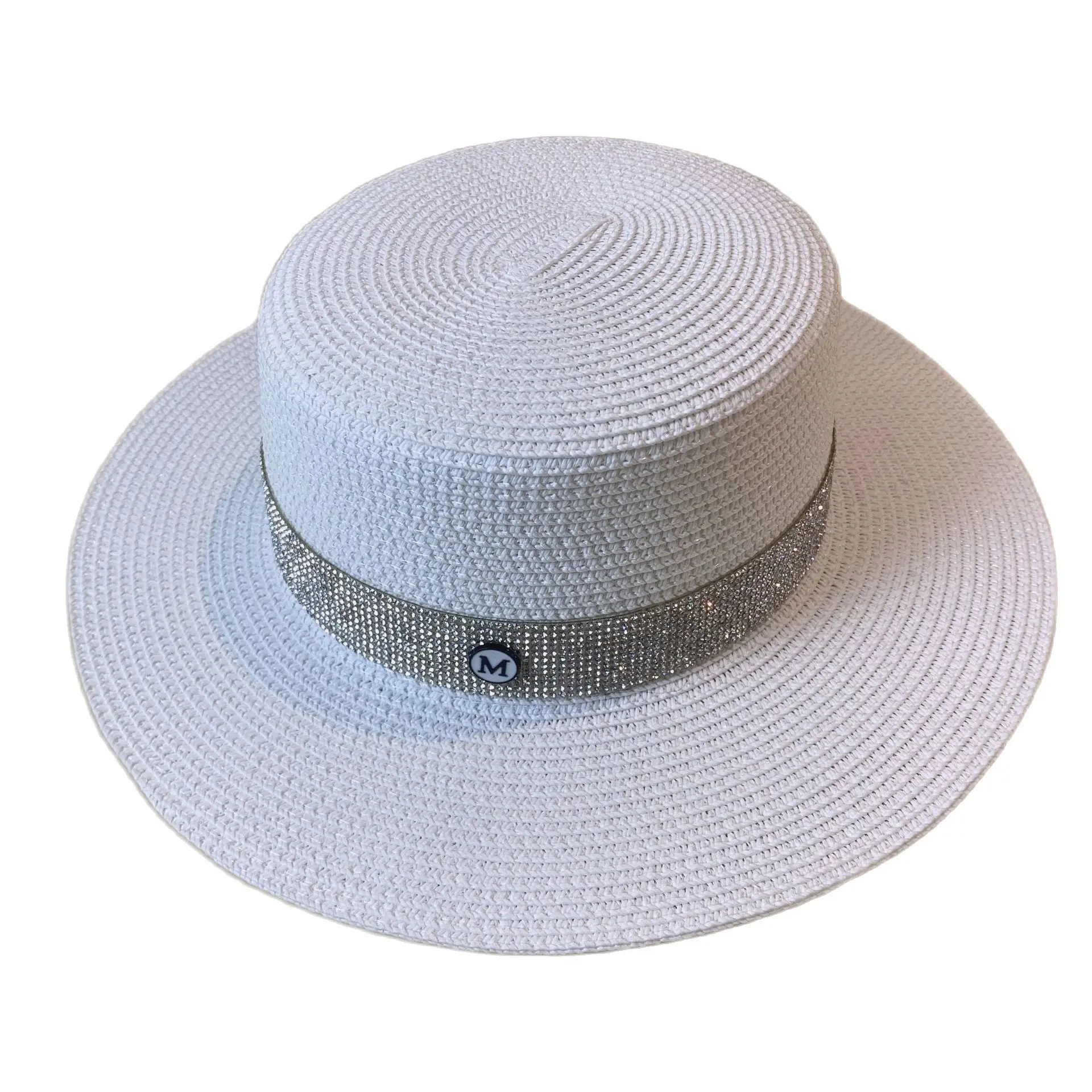 

Шляпа соломенная с плоским верхом, Панама для отдыха на море и пляже, шляпа в стиле ретро, стандартная, летняя