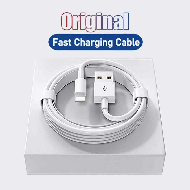 

3m 2m 1m Original USB Charger Cable for iPhone 14 8 7 6S 6 Plus 13 12 mini 11 Pro XS Max XR X SE 5S Fast Charging USB Data Cable