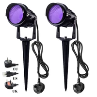 12w led black light blacklight landscape lighting outdoor spotlight with plug for dance party glow in the dark stage lighting