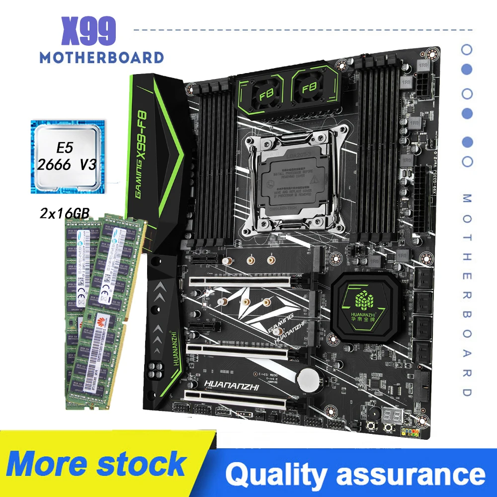 

Комбинированный набор HUANANZHI X99 F8 с Intel XEON E5 2666 V3 DDR4 2x16 Гб 2400 МГц REG ECC память комбинированный комплект