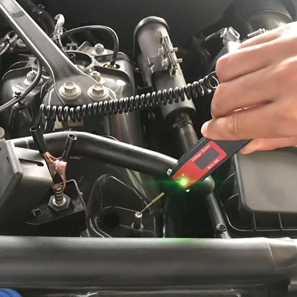 

Тестер цепи напряжения для автомобиля, грузовика, 5-36 В постоянного тока, цифровой дисплей, электрическая ручка, зонд, ручка светильник лампо...