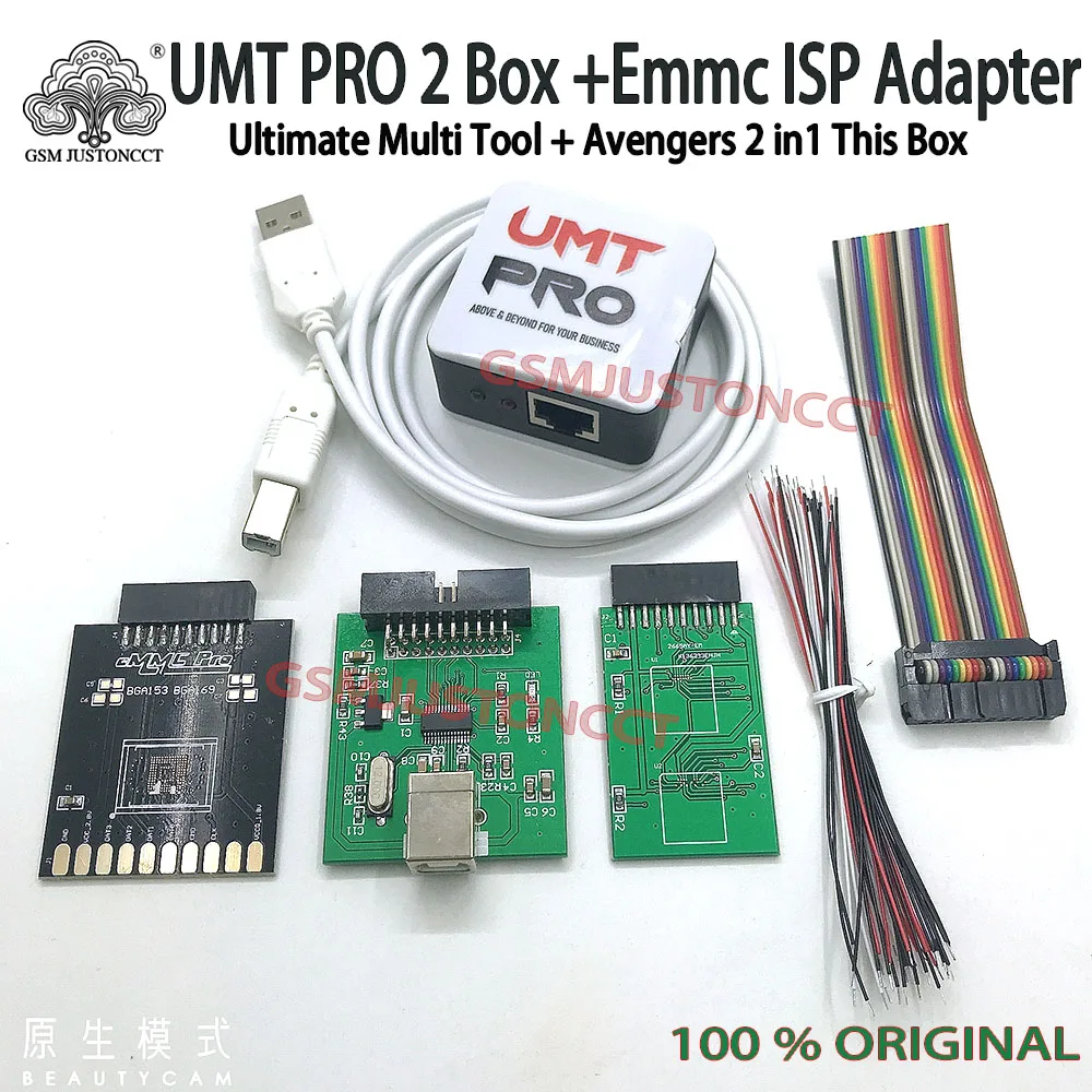 

Оригинальная новая коробка Umt pro 2 с картой + EMMC ISP адаптеры инструмент 5 в 1 активация для Ultimate Multi Tool + Avengers 2 в 1
