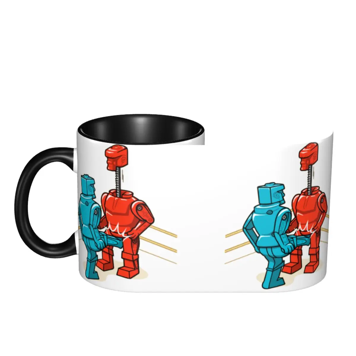 

Blue Kick Boxing C Classic Cups Mugs Print Mugs Thai boxing Humor Graphic multi-function cups