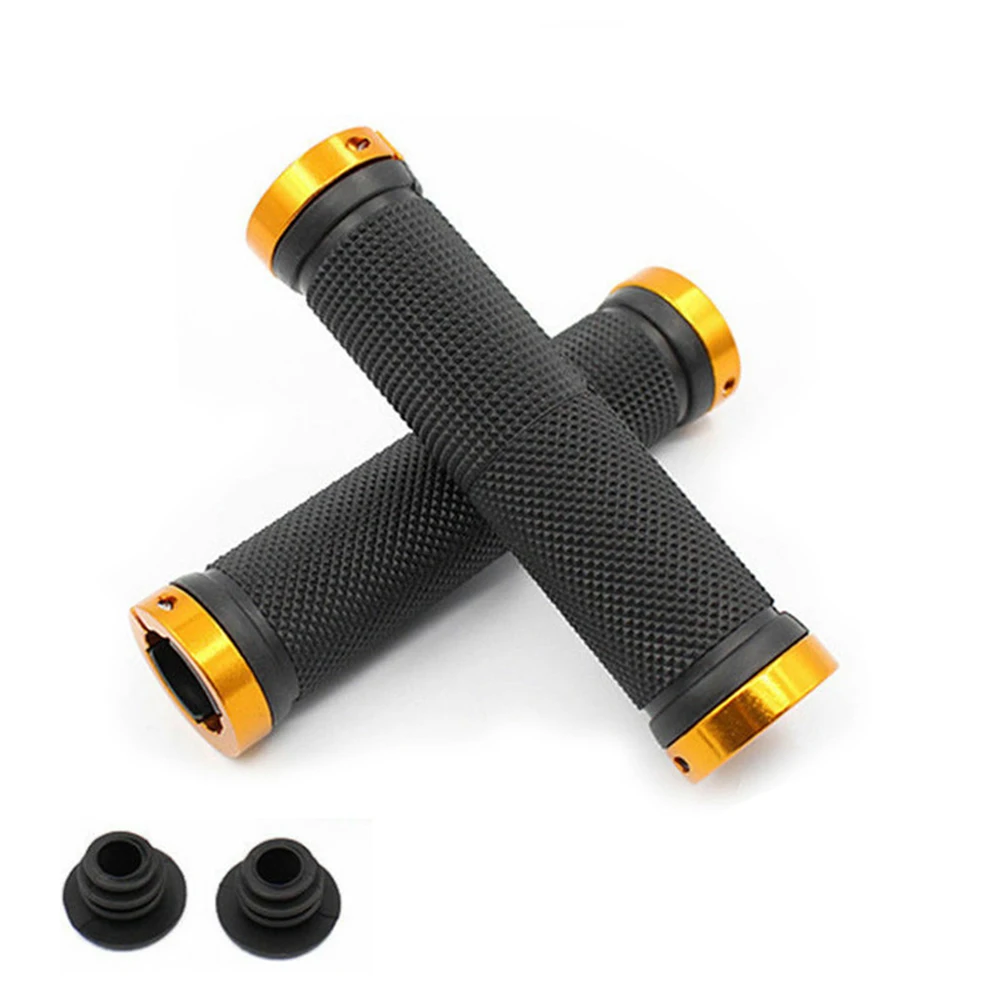 

1 Pair Handlebar Grip Bicycle Rubber Grips Aluminum MTB Electric Bicycle Bilateral Locking Grips Mountain Bikes Accessories Part