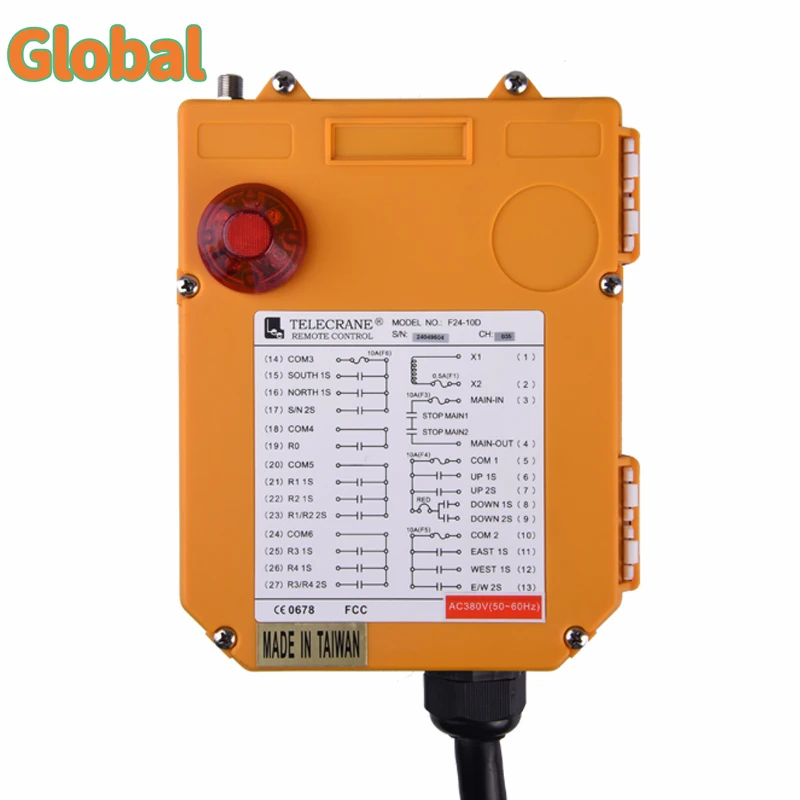 F24-10D 10-кнопочный двухскоростной промышленный беспроводной Радиоуправляемый