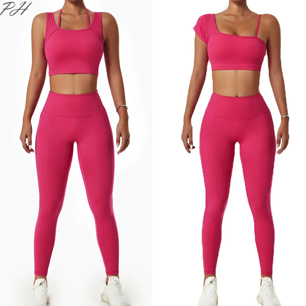 

Нейлоновые комплекты для йоги, женская спортивная одежда, тренировочный костюм, спортивный бюстгальтер, леггинсы, женский спортивный костю...