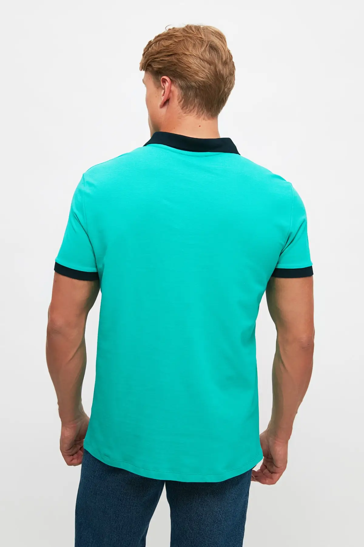 

Trendyol Male Slim Fit Contrast Collar Detailed Polo Collar T-shirt TMNSS21PO0260