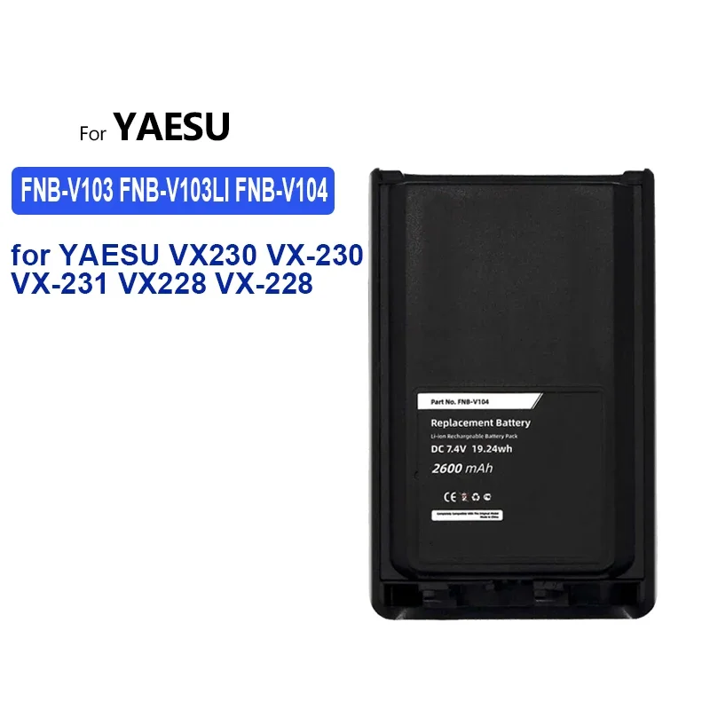 Аккумулятор 1380 мАч FNB-V103 FNB-V103LI FNB-V104 для YAESU VX230 VX-230 VX-231 VX228 VX-228 VX231 двусторонней
