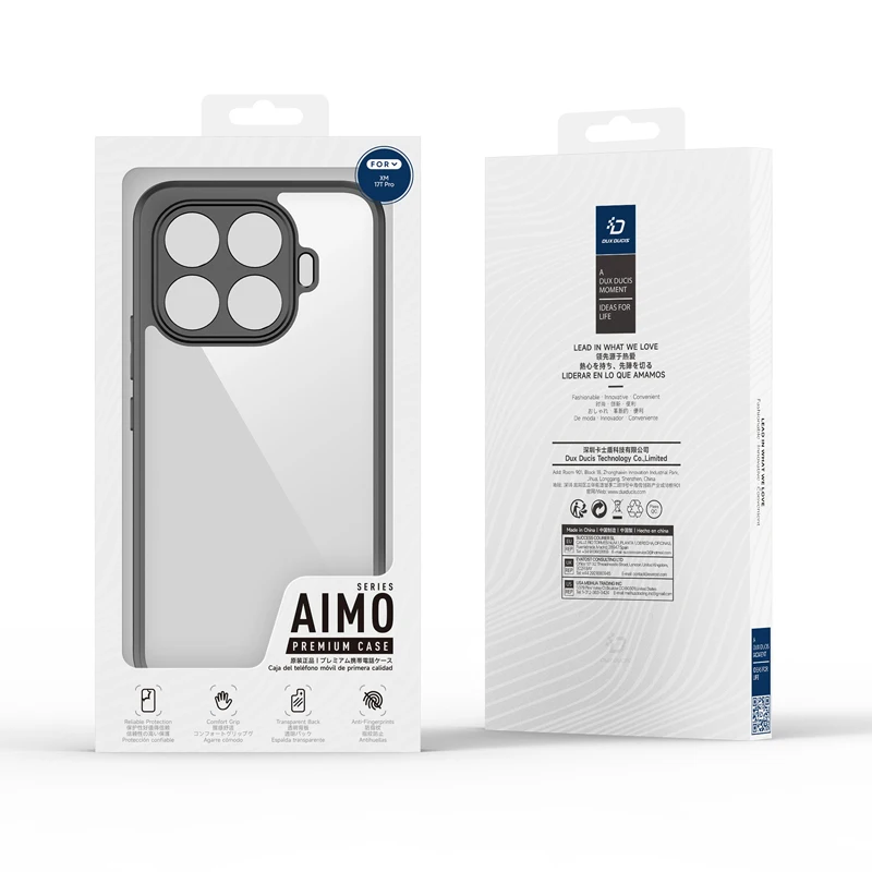 Чехол DUX DUCIS Aimo Series для Xiaomi 17T Pro 17T, противоударный, с защитой от отпечатков пальцев, прозрачный, из PC+TPU (art.: 3920db1cfa3ac) - 3920db1cfa3ac