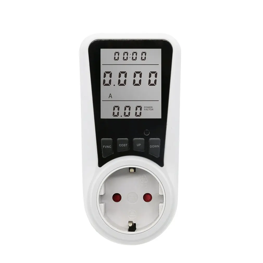 

EU/US Plug Voltage Wattmeter Digital LCD Power Meter Consumption Watt Energy KWh Sockets Meter Measuring Outlet Power Analyzer