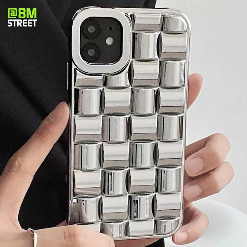 

Senior Electroplate Bracelet Weave Phone Case For iPhone 11 12 13 14 Pro Max 12/13Mini 14Plus XR XSMax 7 8 Plus Shockproof Cover