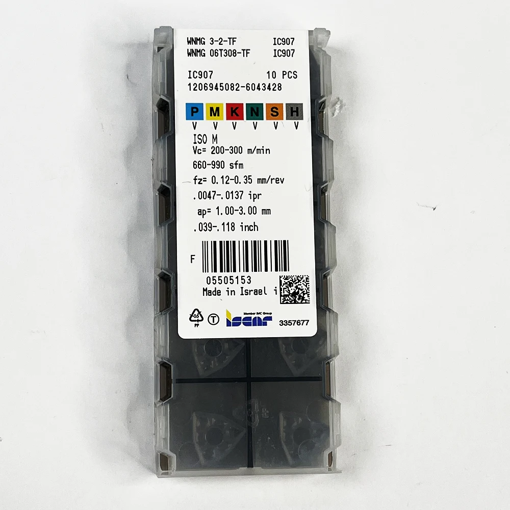 HUAZHICHUN 10 шт. WNMG 06T308-TF IC907 Твердосплавные вставки Внешний токарный инструмент