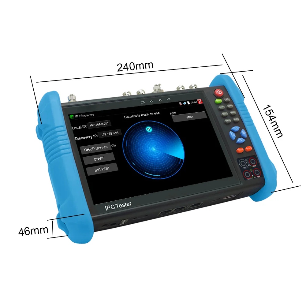 

Full Features CCTV Camera Tester 7-inch Touch Screen Monitor CCTV Tester with HD-TVI HD-CVI AHD SDI IP Camera