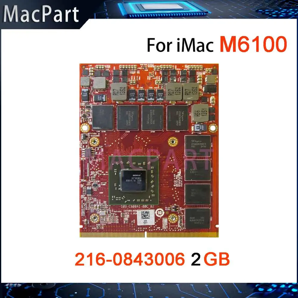 

Видеокарта FirePro M6100 GDDR5 2 ГБ с X-кронштейном 216-0843006 109-c600a1-00c_02 для Dell M6700 M6800 iMac A1312 0MG0X9