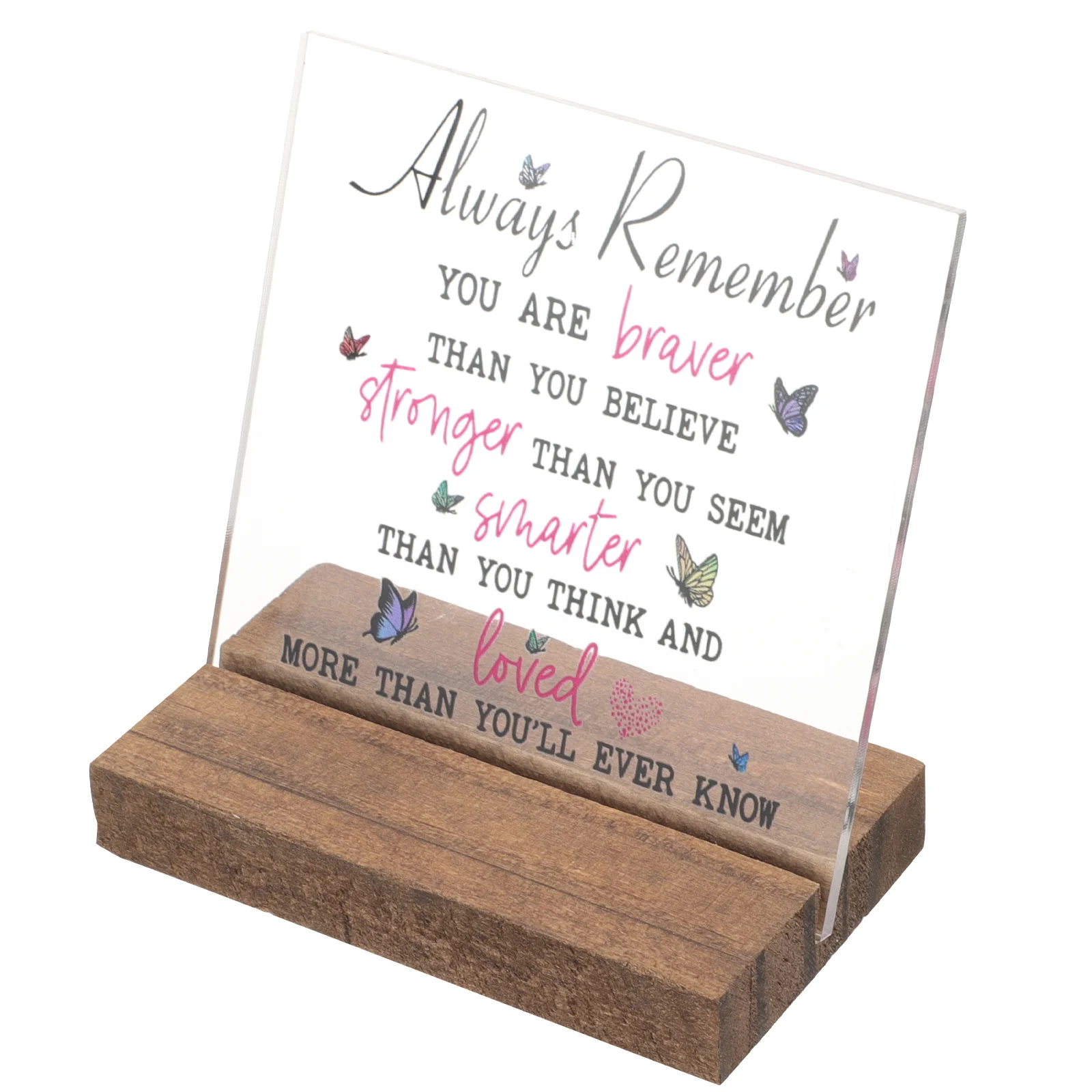 

Office Desk Plaque Household Decor Encourage Encouragement Table Sign Acrylic Inspirational Decore