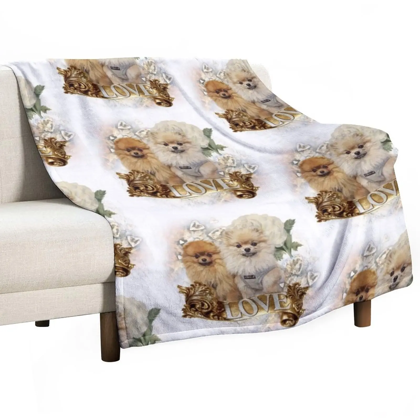 Одеяло Zwergspitz Pomerania персонализированное Подарочное одеяло