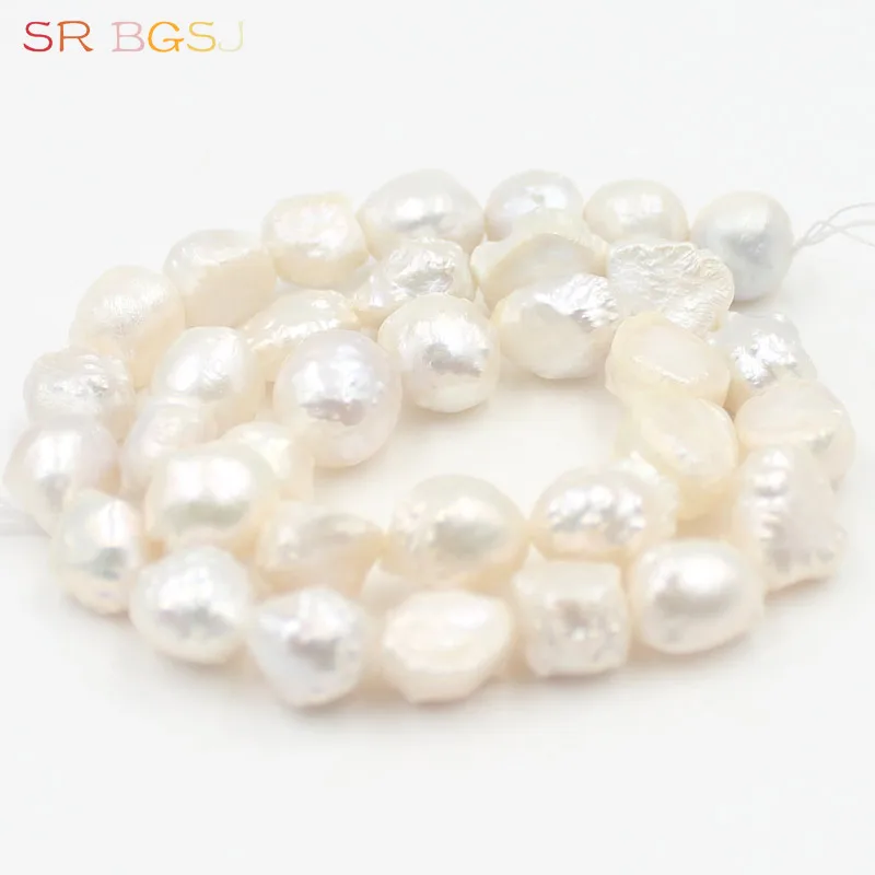 Бусины реборн Keshi Edsion, натуральный Пресноводный Культивированный Жемчуг, нитка 15 дюймов, Белый/смешанный, 10-12 мм