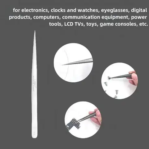 1 шт. SS-SA прецизионный антимагнитный пинцет супер-жесткий пинцет с дополнительным наконечником стальной изогнутый прямой наконечник пинцет для ремонта телефона ручной инструмент