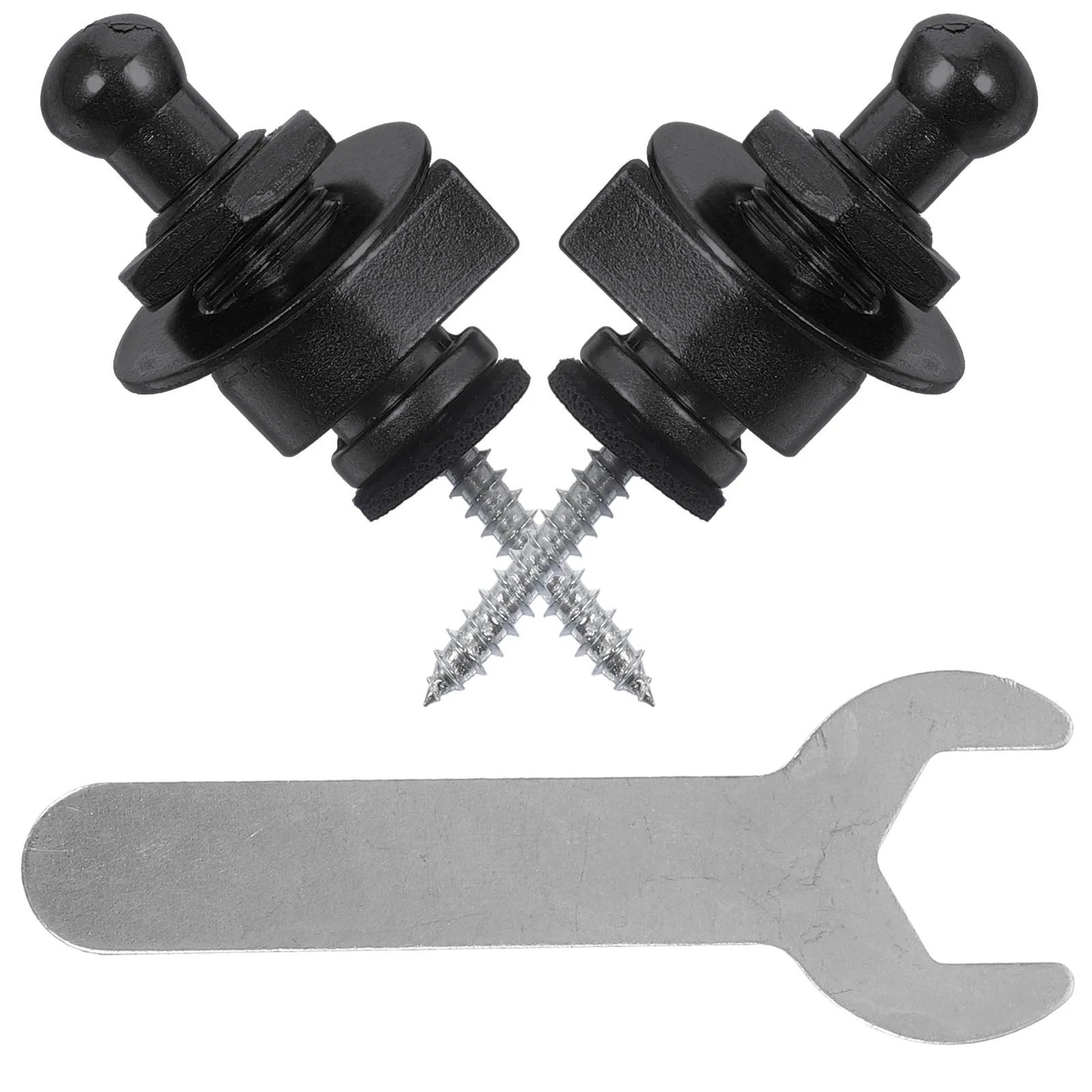 

2 Pcs Wrench Guitar Studs Guitarra Bass Strap Locks Metal Straps Acoustic