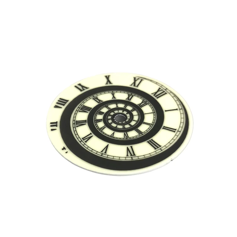 28.5mm Dial Watch Accessories Roman Dial Spiral Green Glow Fit For NH35/36/4R/7S Movement enlarge