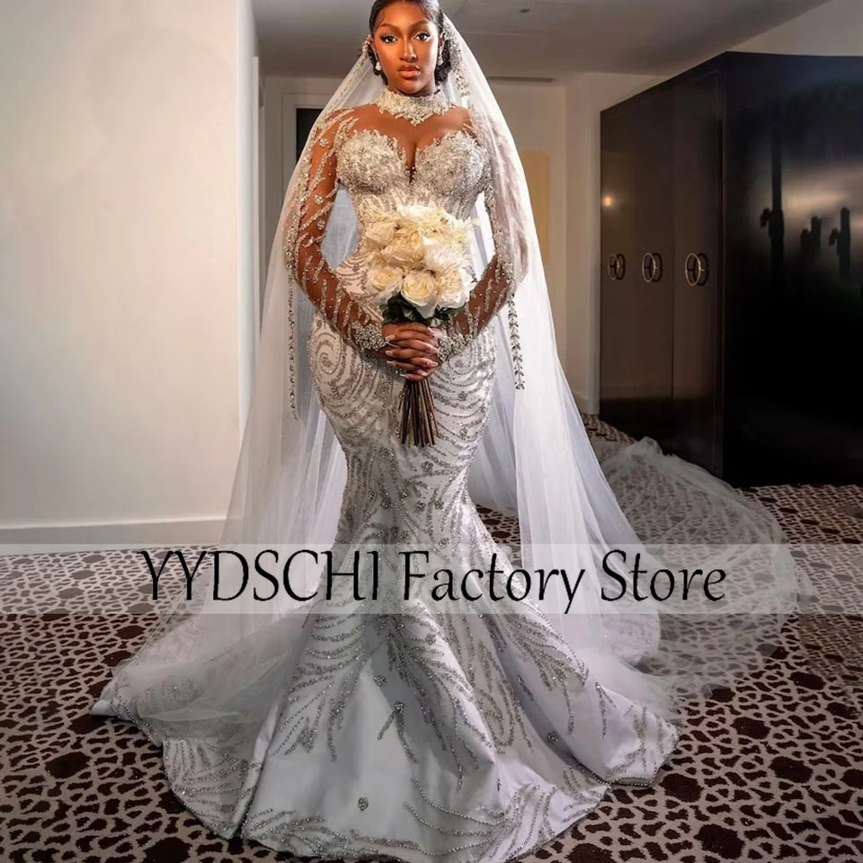 Роскошное свадебное платье в Африке по индивидуальному заказу платья невесты 2024