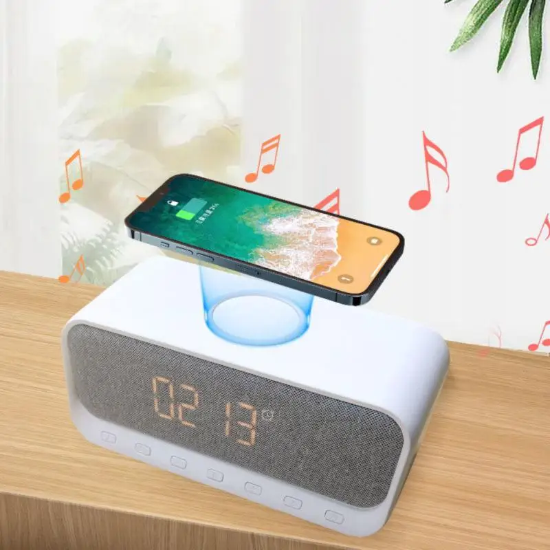 

Mirror Alarm Clock Super Bass Fm Radio 9d Surround Stereo Subwoofer Digital Bluetooth Speakers For Bedroom Speaker Radio Column