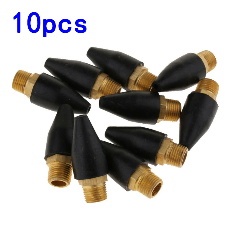 

Connector Rubber Nozzle Replacement 35x12 mm Parts 1/8 Inch 10 Pcs Brass Safety-Tip Air Blow High Quality Useful