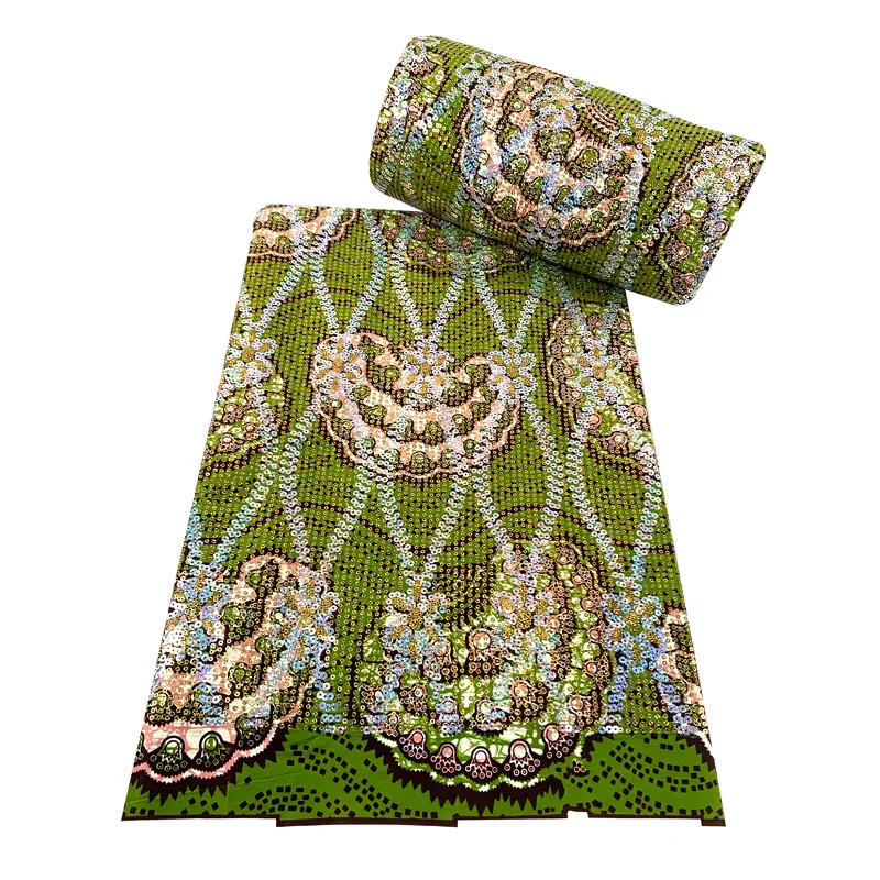 Оптовая цена лучшее качество африканские восковые ткани с полными блестками