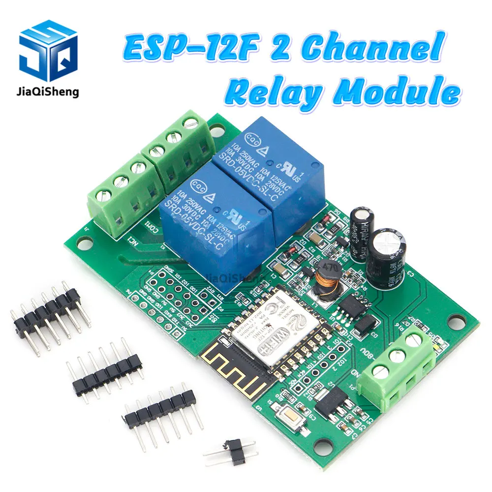 ESP8266 ESP-12F WiFi AC 250V/DC 30V 2-канальный релейный модуль, беспроводная плата разработки для Arduino Smart Home ESP8266 ESP-12F WiFi AC 250V/DC 30V 2-канальный релейный модуль, беспроводная плата разработки для Arduino Smart Home