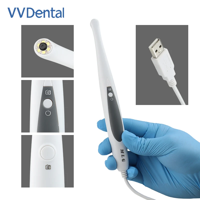 Фото Магнитная USB-камера VVDental для внутриротового осмотра с объективом 1/4 CMOS, 6 белыми светодиодами, 13,0 мегапикселями, цифровой стоматологический эндоскоп №5