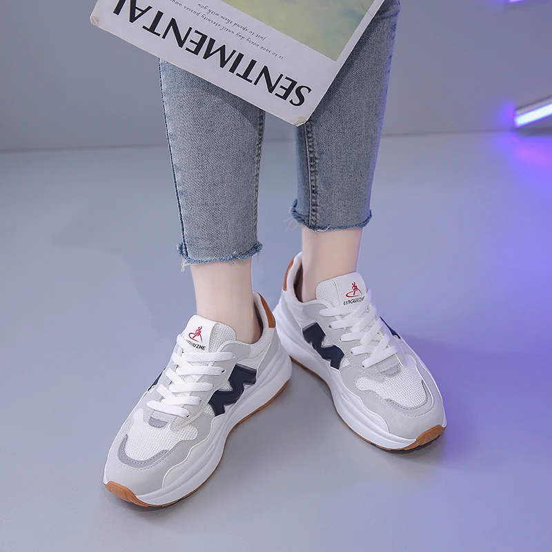 Women Sneakers Casual Walking Shoes Spring/Autumn Lace Up Breathable Soft Women's Sport Shoes Round Toe Outdoor Female