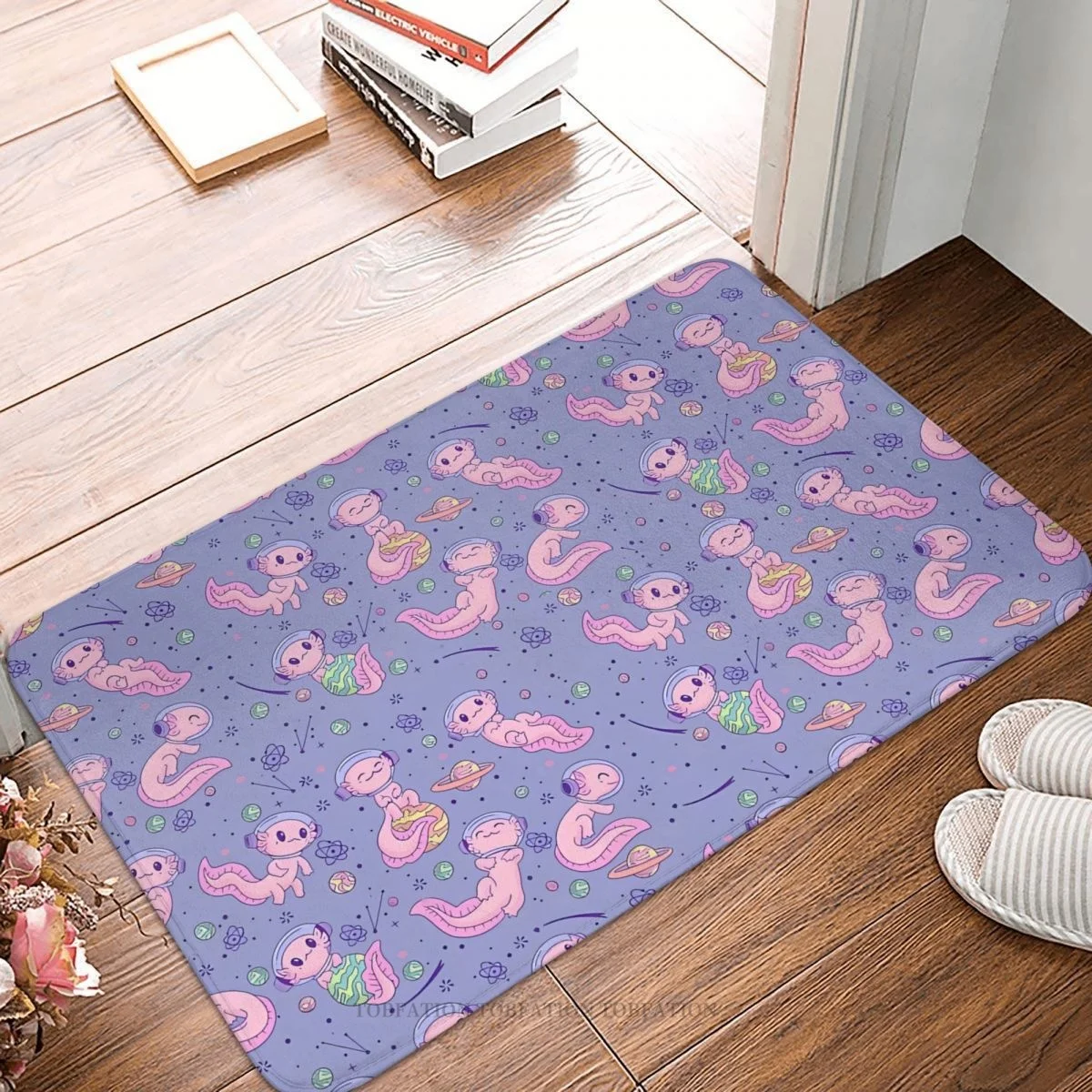 

Axolotl Non-slip Doormat Habitat Space Cute Bath Bedroom Mat Prayer Carpet Home Pattern Decor