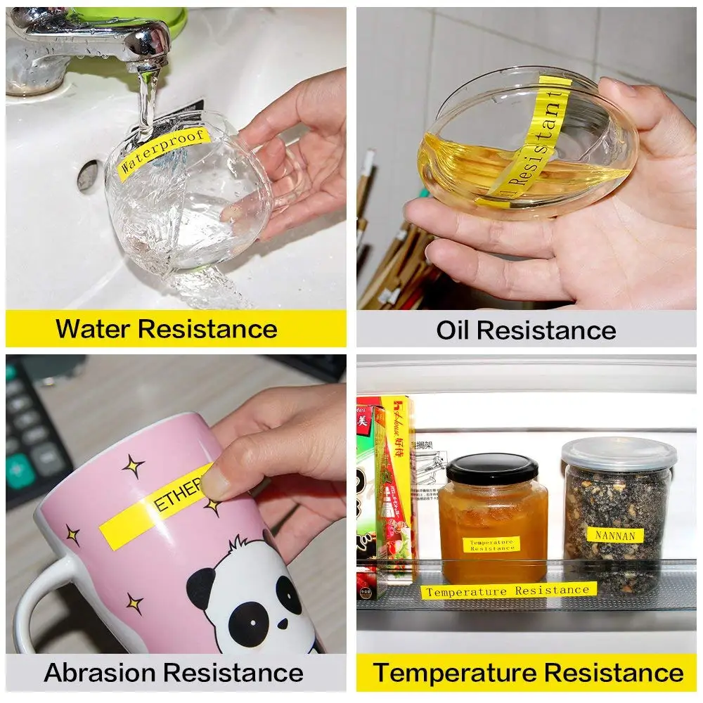 Черно-белая лента для этикеток совместимая с принтером EPSON King Jim 12 мм * 8 м SS12KW