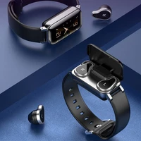 smart watch bluetooth earphone men heart rate monitor sports bracelet pedometer waterproof women t89 smartwatch for android ios