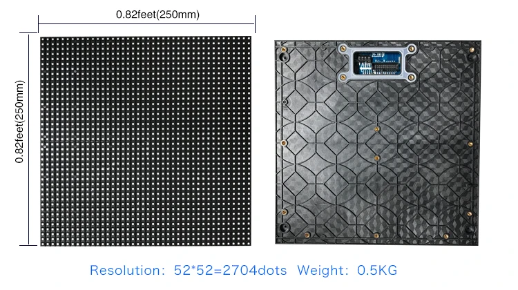 Фото Модуль светодиодного экрана P4.81 SMD 250*250 мм для наружного применения, матричная светодиодная панель для уличных экранов №2