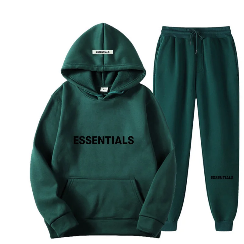 Winter Men Women Hooded Sweatshirt Suit Pure Cotton Couple Jogging Sweatshirts Oversized Streetwear Tracksuit