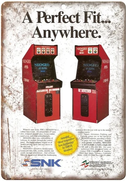 Neo Geo Snk аркадная игра воспроизведение металлических знаков жестяные таблички на