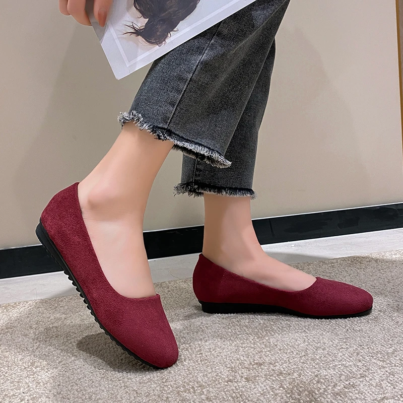 

Loafers Women Casual Shoes Spring New Fashion Light Flat Shoes for Women Shallow Silp on Woman Office Work Shoes Plus Size 43