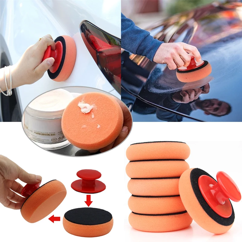 4-дюймовая Полировочная подкладка для автомойки, искусственный аппликатор из микрофибры для полировки и ухода за автомобилем