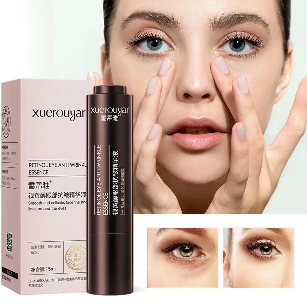 

15ml Retinol Eye Essence Remove Wrinkles Eye Serum Remove Skin Fades Puffiness Eye Firming Fine Eye Bags Care Lines B9d0