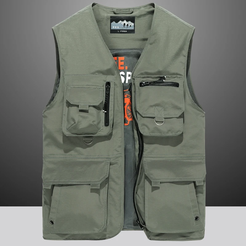 Летняя новая куртка без рукавов для фотографа рыбалки с несколькими карманами