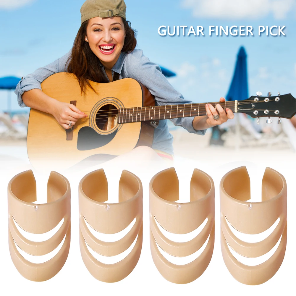 4x ALaska Pik Finger Pick for Bass Acoustic Electric Guitar Stringed Finger Protector Musical Instrument Finger Picks