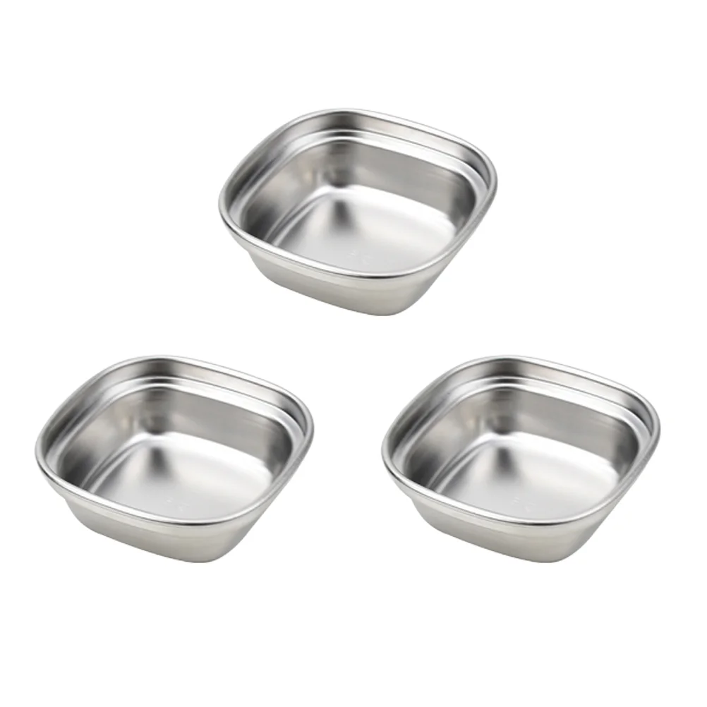 

Sauce Dish Dipping Bowl Bowls Plates Steel Dishes Stainless Soy Plate Seasoning Appetizer Small Mini Metal Serving Japanese