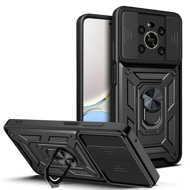 

For Huawei Honor X30i X30 X8 X9 5G Case Stand Holder Magnetic Car Ring Shockproof Armor Case For Honor Magic4 Lite Back Cover
