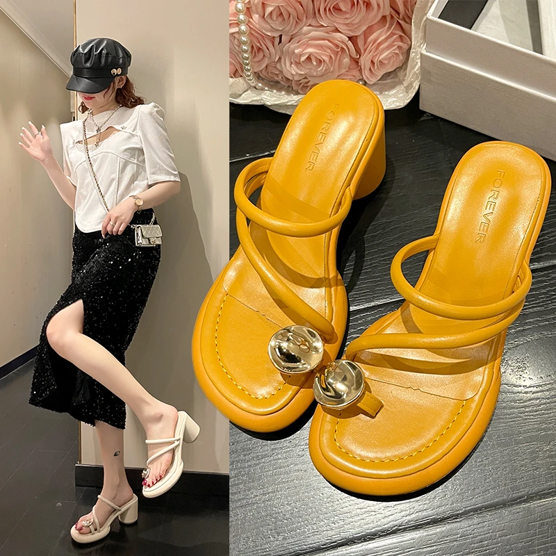 

Женские сандалии на высоком каблуке, Нескользящие Босоножки с открытым носком, лето 2023