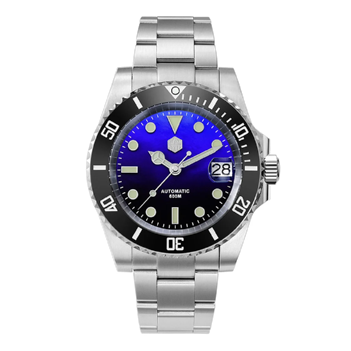 

San Martin Men Diver Watch 42MM Luxury Automatic Wristwatch Military Sapphire 600M Waterproof BGW-9 Luminous Helium Device NH35