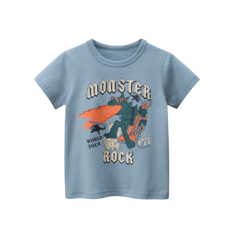 

2022 New Color Cartoon Printing Children's T-Shirt Boys T-shirt Kids T-Shirt Clothes baby boy t-shirt